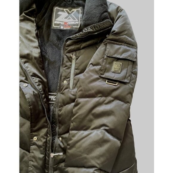 Zero Xposur Down-Filled Black Puffer Ski Snow Jacket Women's Large Fur-Lined EUC - Picture 6 of 15